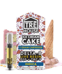 Buy Live Resin Delta 8 Cartridge Ice Cream Cake Indica 1g with D10 and THC-P. Enjoy smooth flavor and deeply relaxing Indica effects.