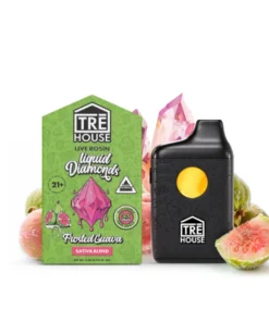 Shop Frosted Guava Live Rosin Liquid Diamonds THC Vape Pen 3.5g for smooth flavor and uplifting sativa effects. Premium high-capacity vape pen.