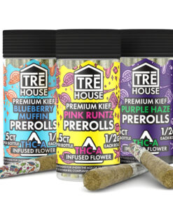 Shop THCA Prerolls With Premium Kief for rich flavor and elevated effects. High-quality hemp prerolls infused with premium kief.