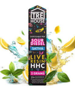 Shop HHC Sour Diesel Vape Pen 2g made with live resin. Enjoy bold diesel flavor and uplifting sativa effects with smooth vapor.